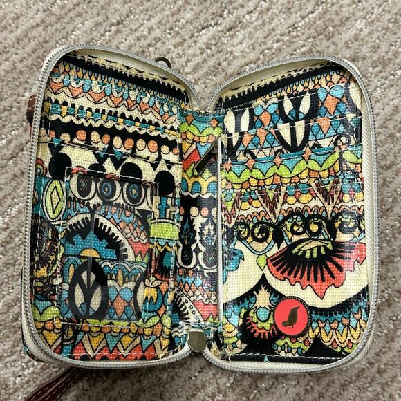 Sak Sakroots Wallet Smartphone Wristlet Bag Multicolor Pattern - Picture 5 of 14